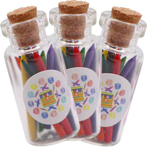 9 Sets Miniature Bottled Crayons For Mini House Decoration