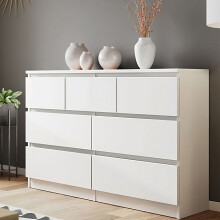 (Matt White, 7 Drawer Chest) Carlton Chest Of Drawers Matt Finish