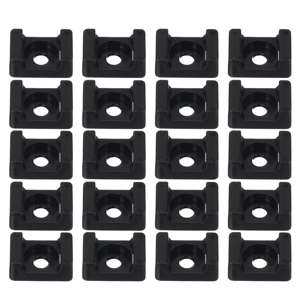 100Pcs Cable Ties Mounts Saddle Type Clips Organizer Holder 3551759116070