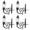 4Pcs Sand Table Miniature Wall Lamp Desktop Ornament 1:87 1