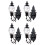 4Pcs Sand Table Miniature Wall Lamp Desktop Ornament 1:87 4