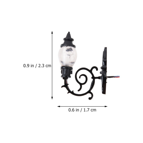 4Pcs Sand Table Miniature Wall Lamp Desktop Ornament 1:87 1