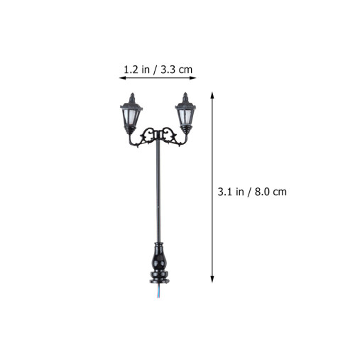 2Pcs Diy Sand Table Yard Lights Street Light Models 1:87 2