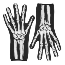 One Pair Halloween Skull Ghost Skeleton Gloves For Scary Parties
