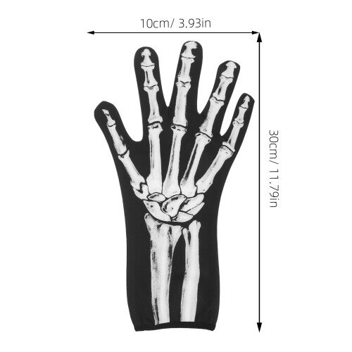 One Pair Halloween Skull Ghost Skeleton Gloves For Scary Parties 2