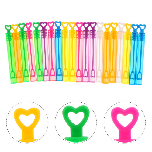 20Pcs Empty Bubble Bottle Set With Bubble Wand Random Color 2