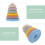 1 Set Stacking Ring Baby Teething Toy Color Cognitive Plaything 6