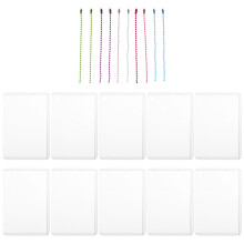10 Sets Plastic Photocard Holder With Chain