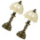 2Pcs Doll House Table Lamp Miniature Bedside Light Model 1