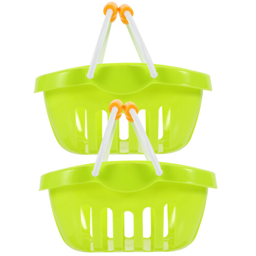 2 Pcs Simulation Storage Basket Toy Pretend Play Educational Set