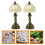 2Pcs Doll House Table Lamp Miniature Bedside Light Model 6
