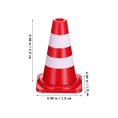 30Pcs Mini Traffic Cones Play Safety Tiny Road Models Sign Decorations 2