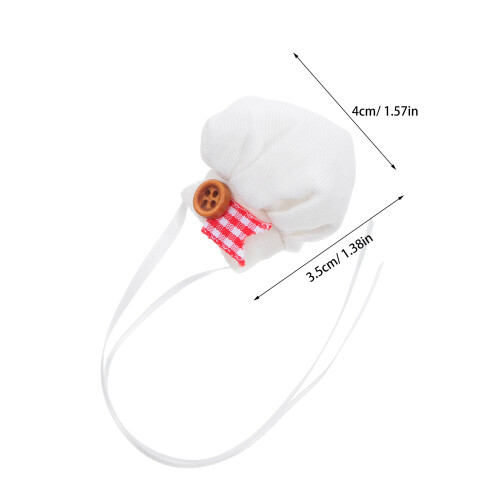 2Pcs Hat For Dolls: Plush Cooking Cap With Elastic Band 1