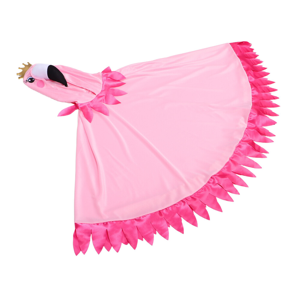 Photos - Fancy Dress Unisex Flamingo Costume Hooded Cape With Animal Print For Adults