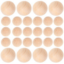 50 Pcs 25mm Large Lotus Wood Mini Ball Beads For DIY Craft