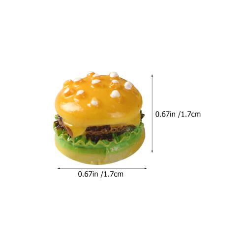 30Pcs Miniature Burger Decor Artificial Model For Photography Display 1