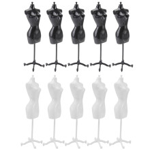 10Pcs Mini Doll Mannequin Rack For Clothes Display