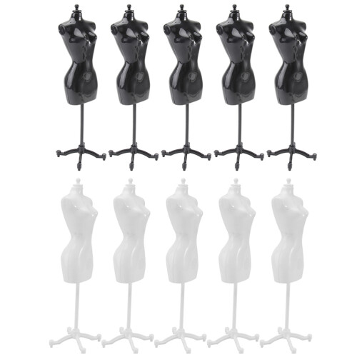 10Pcs Mini Doll Mannequin Rack For Clothes Display