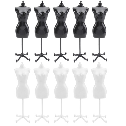 10Pcs Mini Doll Mannequin Rack For Clothes Display 2