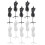 10Pcs Mini Doll Mannequin Rack For Clothes Display 10