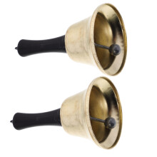 2Pcs Metal Hand Bell Portable Percussion Musical Instrument