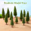15Pcs Green Scenery Landscape Cedar Trees For Model Railroad Layout 6
