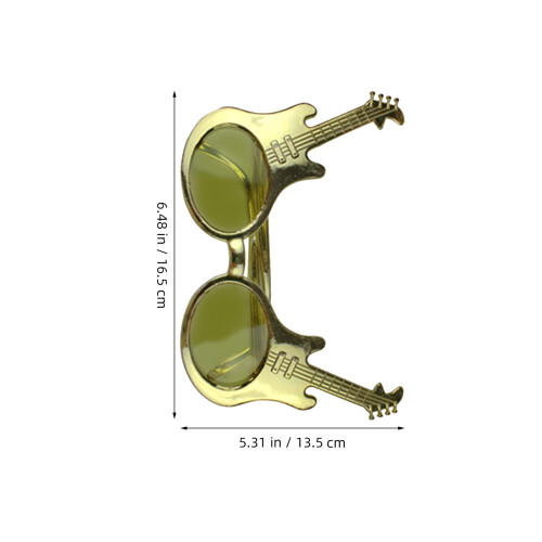 6Pcs Party Decorative Glasses Prank Eyewear Guitar Design 2