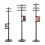 Miniature Plastic Telegraph Poles Set For Diy Decoration 5