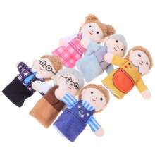 6Pcs Family Plush Finger Puppets For Kids Storytelling And Play