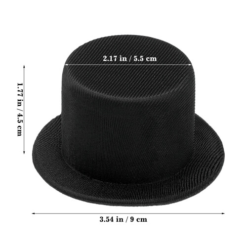 4Pcs Mini Cylinder Hats Small Top Hat Decorative Snowman Doll Cap 1