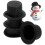 4Pcs Mini Cylinder Hats Small Top Hat Decorative Snowman Doll Cap 10
