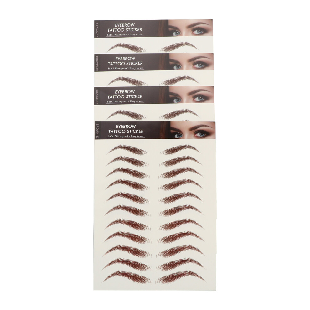 Solustre 4 Sheets False Eyebrows Sticker Temporary