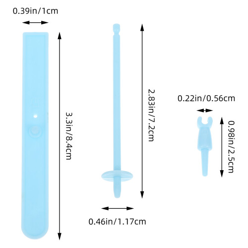 5 Sets Doll House Skis Mini Diy Skiing Props Models 2