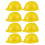 8Pcs Yellow Plastic Construction Party Hats For Kids 11