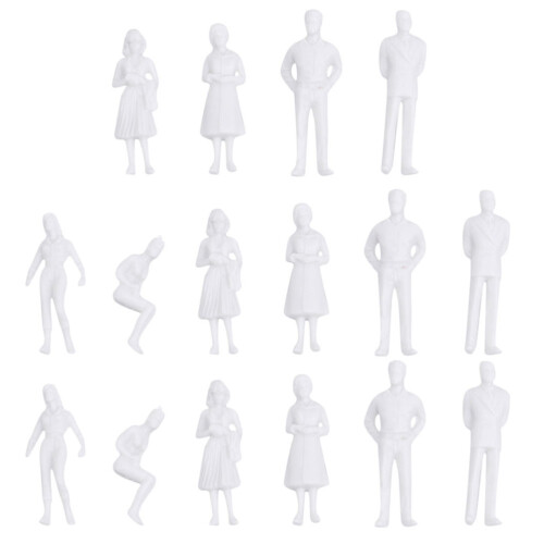 30Pcs Uncolored Miniature People Model For Sand Table Landscape