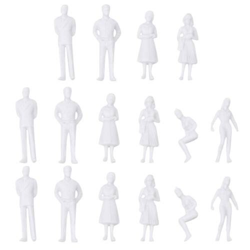 30Pcs Uncolored Miniature People Model For Sand Table Landscape 1