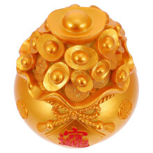 1Gouden Auspicious Coin Bank Resin Home Ornament Voor Kids