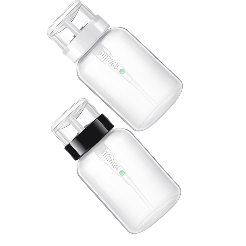 Ohphcall 2Pcs 200Ml Nail Polish Remover Bottles With Lockable Pump Dispenser