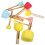 10Pcs Round Paint Sponge Brushes Mini Diy Tool Assorted Colors 8