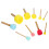 10Pcs Round Paint Sponge Brushes Mini Diy Tool Assorted Colors 6