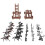 Mini Soldier Figures Set Medieval Miniature People Figurines 10