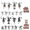 Mini Soldier Figures Set Medieval Miniature People Figurines 9