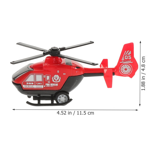 6Pcs Mini Pullback Helicopter Toy Plastic Inertia Aircraft For Kids 2