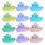 12Pcs Mini Boat Model Luminous Craft For Micro Landscape Decoration 5