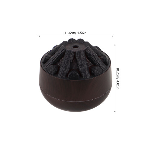 Flame Humidifier: Wood Grain 300ml Diffuser For Home Office 1