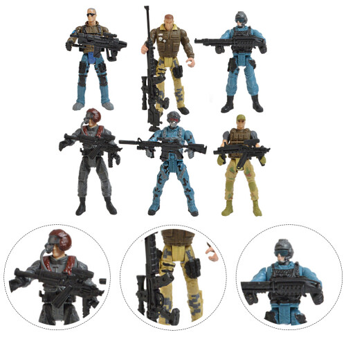 6Pcs Special Forces Soldier Models With Moveable Arms And Legs 2