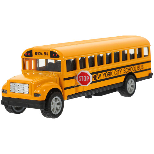 Mini School Bus Toy Model For Children Educational Pull Back Car 2