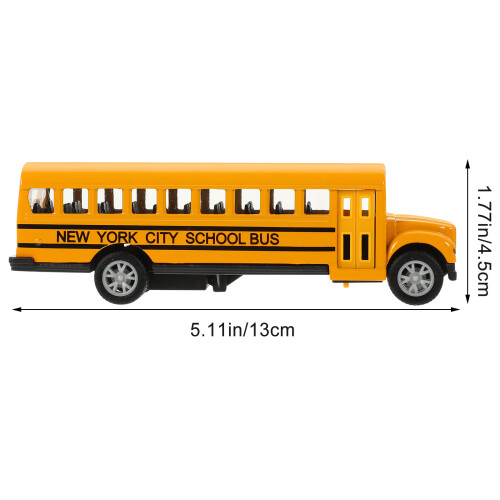 Mini School Bus Toy Model For Children Educational Pull Back Car 1