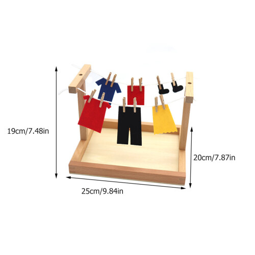 Set Legno Colorato Appendiabiti Educativo Per Bambini 1