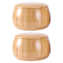 Wooden Go Chess Stones Storage Can 2Pcs Set